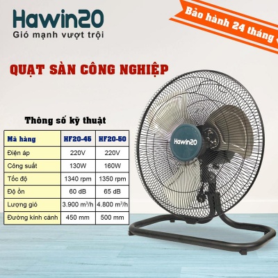 Quạt sàn công nghiệp HAWIN HF20-50